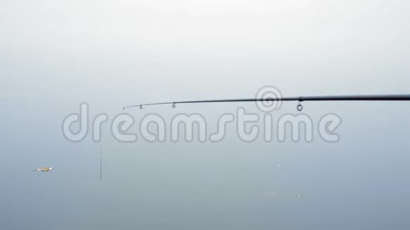 雾水上漂浮的鱼竿视频的预览图
