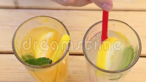 橙柠檬水和柠檬视频的预览图