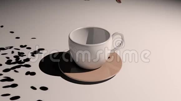 咖啡杯和豆子视频的预览图