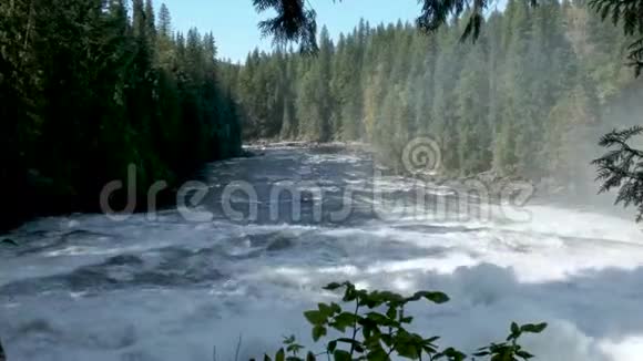 Helmcken瀑布加拿大威尔斯格雷省公园最著名的瀑布视频的预览图