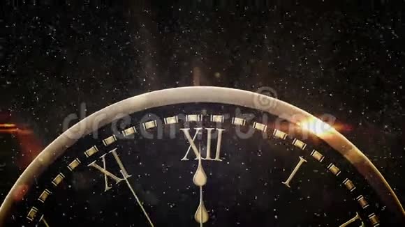 时钟滚雪动画视频合成视频的预览图