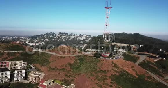 加州旧金山的双峰空中视频的预览图