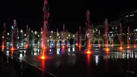 法国尼斯马塞纳广场喷泉视频的预览图