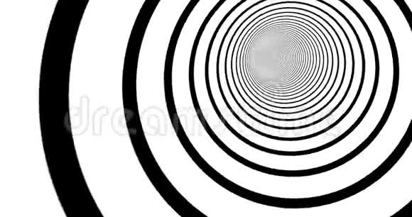光学3d错觉图像单色条纹隧道内部运动黑白催眠螺旋动画无止境视频的预览图