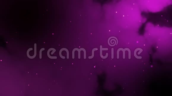 屏幕顶部和底部浅景深的紫色粒子背景慢动作视频的预览图