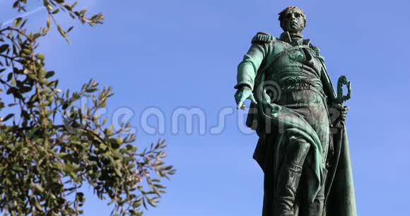 安德烈马塞纳雕像在尼斯法国视频的预览图