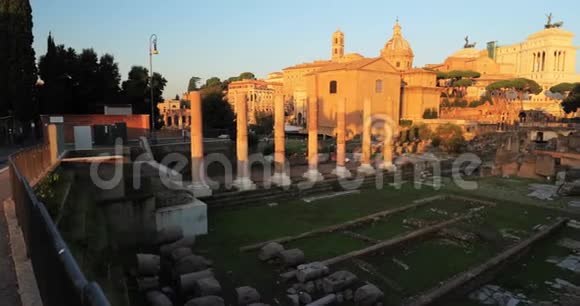 意大利罗马罗马历史中心罗马论坛遗址是联合国教科文组织的世界遗产视频的预览图