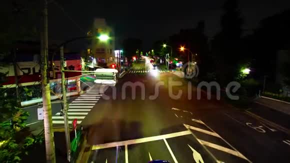 东京OUME大道市中心街道的时间推移长曝光宽镜头变焦视频的预览图