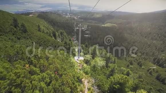 夏季塔里高原山地缆索视频的预览图