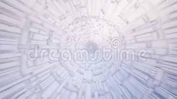白色隧道内循环动画视频的预览图