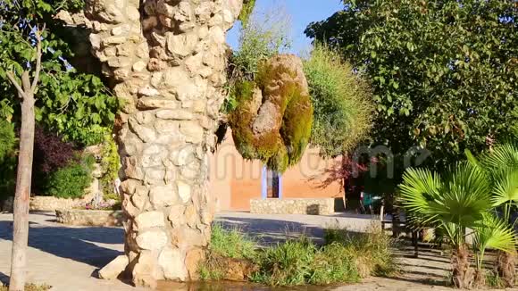 这棵石头树在安恩托村用作喷泉视频的预览图