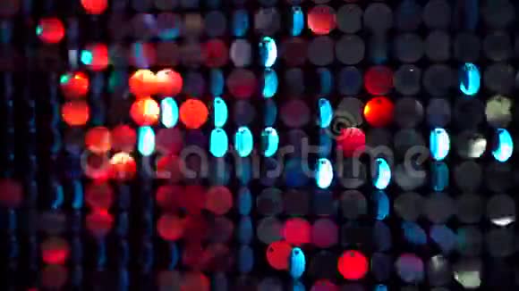 红色和蓝色亮片闪闪发光的反射背景抽象动力闪光墙移动夜总会装饰可以视频的预览图