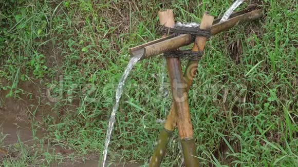 竹制水管慢动作视频的预览图