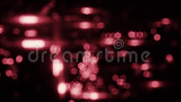 红色模糊城市夜晚灯光循环运动背景视频的预览图