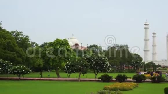 印度阿格拉泰姬陵潘射视频的预览图