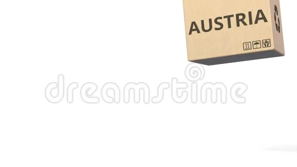 盒子上的澳大利亚字幕产品3D动动画视频的预览图