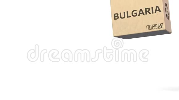 掉落纸箱与产品的保加利亚文字3D动动画视频的预览图