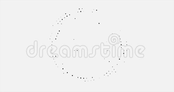 具有圆形半色调设计的抽象商业背景其形式是圆形周围的一个开放的黑点圆圈视频的预览图