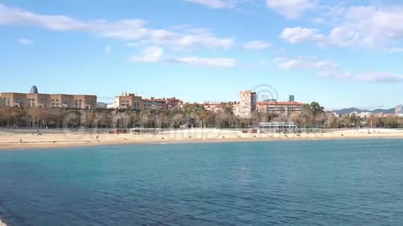 西班牙加泰罗尼亚美丽的地中海海景视频的预览图