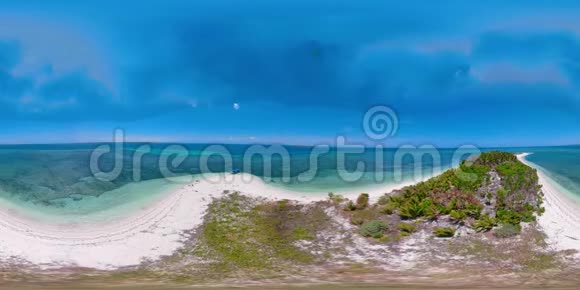 拥有沙滩和蓝海的旅行理念360虚拟现实巴拉巴克巴拉望菲律宾视频的预览图