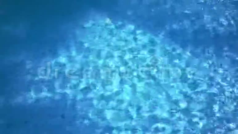 泳池背景上的蓝色波纹视频的预览图