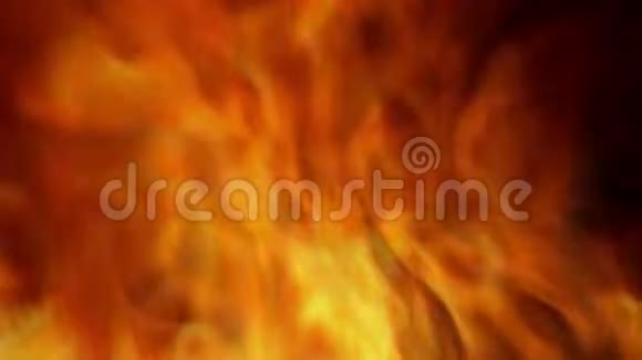 火焰在地狱的火焰中燃烧穿过门户燃烧着炽热的火焰背景视频的预览图