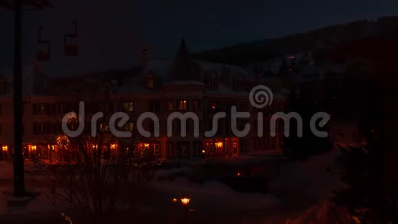 冬季早晨在蒙特烈山滑雪场视频的预览图