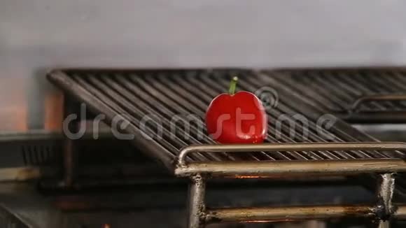 烤架上有红辣椒视频的预览图