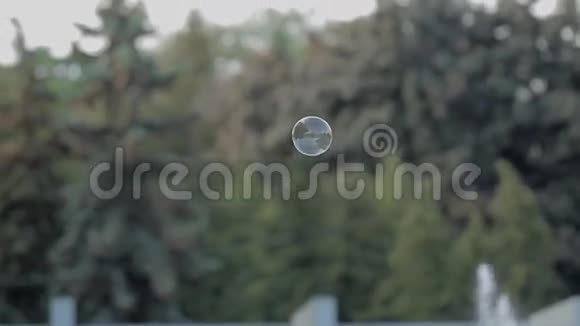 在公园泡泡里飞行视频的预览图