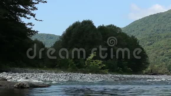 前面有山树和河的景观视频的预览图