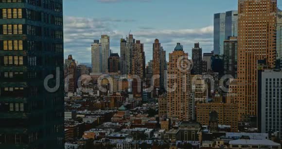纽约市天际线的时间流逝曼哈顿4k视频的预览图