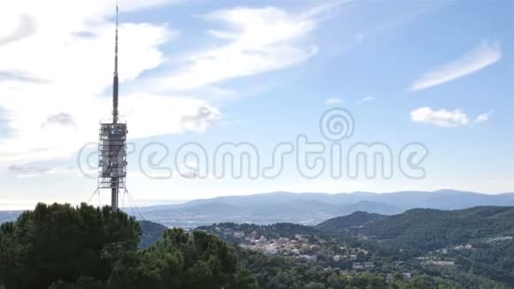 巴塞罗那城市天际线城市景观风景视频的预览图