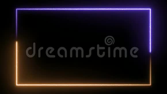 动画霓虹灯发光框架背景激光显示回路4K动画视频的预览图