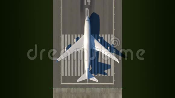 起飞飞机的卫星视图视频的预览图