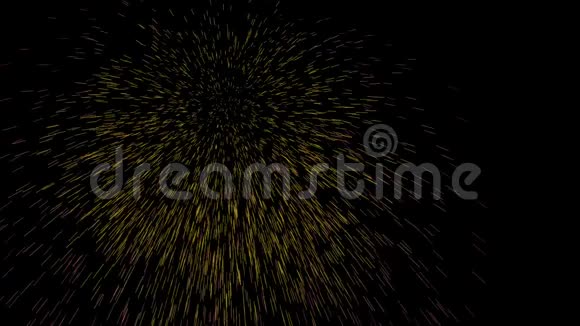 黑色背景下的壮观烟花视频的预览图