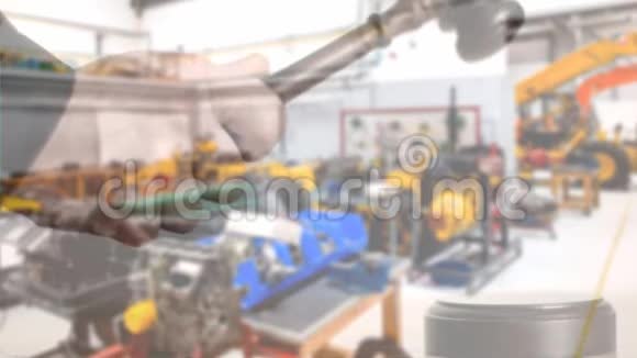 工厂机器的数字动画视频的预览图