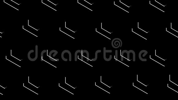 双蜂窝六边形用白线突出黑色背景视频的预览图