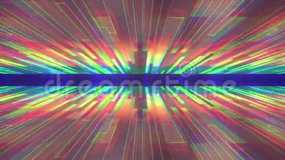 数字平原网络空间色彩分离彩虹网格景观运动图形动画背景新品质技术视频的预览图
