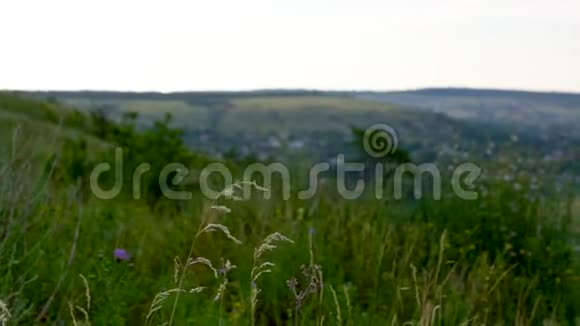 与卢甘斯克地区接壤的斯达贝尔斯克小镇的自然景观和景观全景视频的预览图