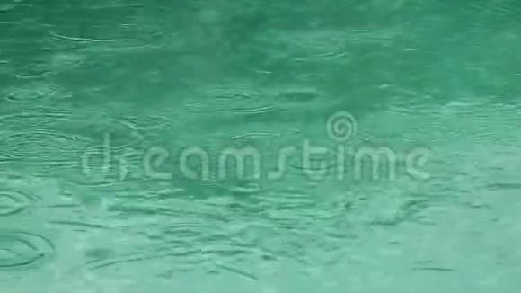 雨水滴在地上视频的预览图