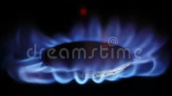炉子燃烧器中的天然气炎症视频的预览图