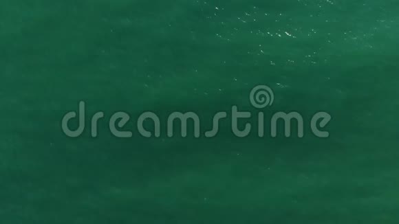 从高空俯视绿色海水纹理照相机飞过水面俯瞰水面视频的预览图