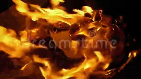 书页在火中卷曲和燃烧视频的预览图