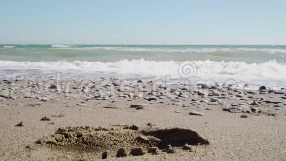 海浪在缓慢运动视频的预览图