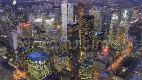 安大略省多伦多夜间到白天的时间推移空中场景视频的预览图
