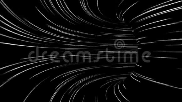 波夫穿过黑白条纹隧道循环动画视频的预览图