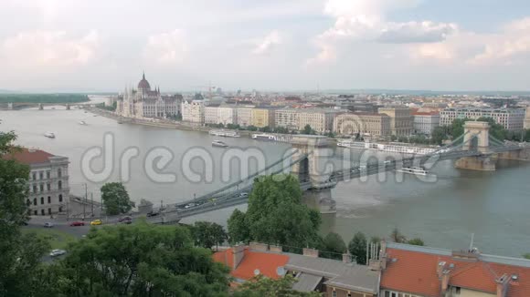 夏日布达佩斯城市全景动感镜头视频的预览图