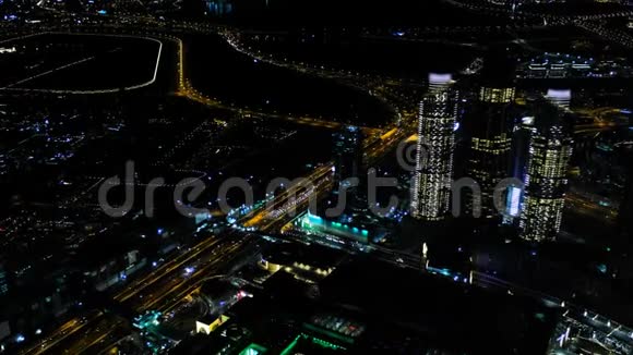 阿联酋迪拜令人惊叹的夜景视频的预览图