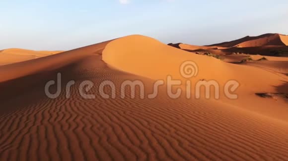 撒哈拉沙漠美丽的沙丘摩洛哥非洲视频的预览图