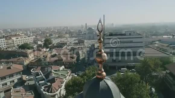 科尼亚清真寺尖塔阿莱姆空中景观视频的预览图